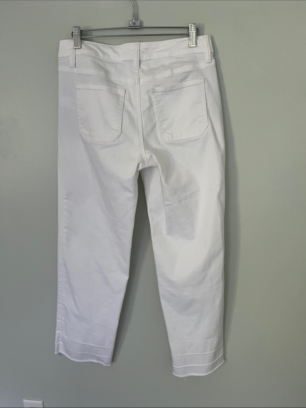 Talbots White Cropped Sailor Button Pants - Picture 5 of 7